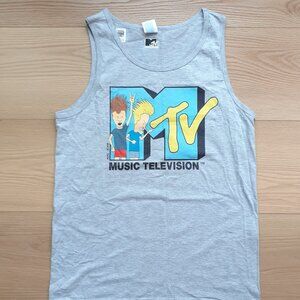 MTV Beavis and Butt-Head Logo - New Medium Heather Grey Tank Top